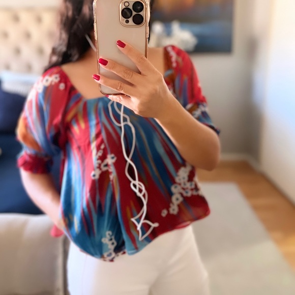 NWT Walter Baker Drea Top, Rio Palm size M - Picture 2 of 11